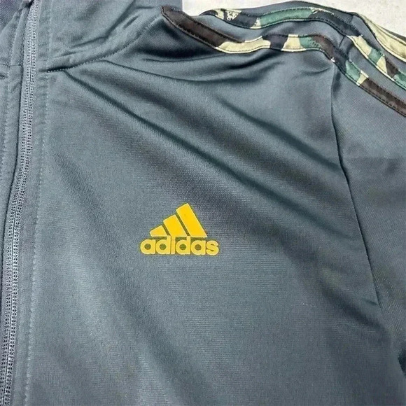 Adidas Men's Gray Camo 3-Stripes Track Jacket Size Small - Picture 5 of 7